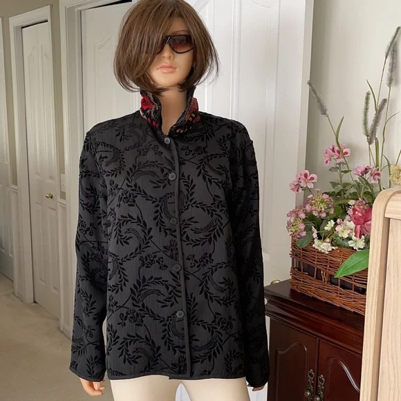 NWOT Coldwater Creek reversible embroidered blazer jacket - Picture 8 of 15